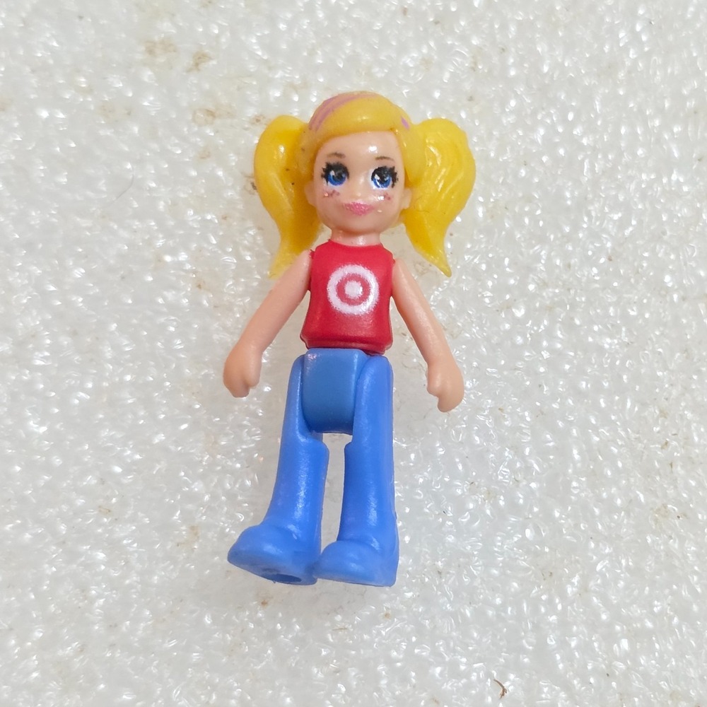 Polly Pocket Target Bullseye Adventure Blonde Girl Replacement Mini Doll 1"